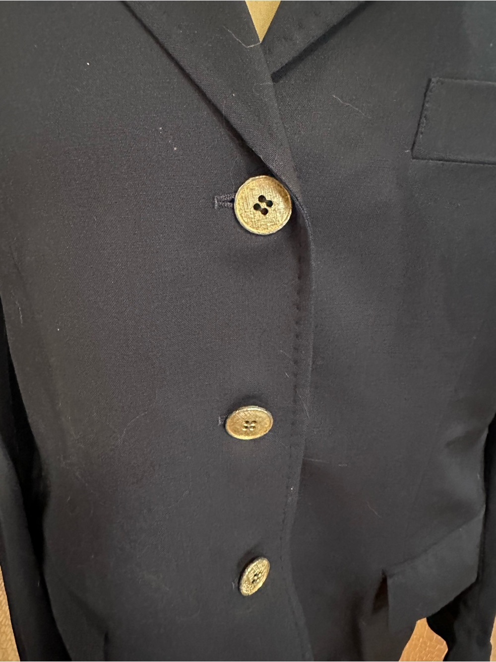 Oleg Cassini Vintage Classic Dark Navy Three-Button Women's Blazer - Picture 3 of 9